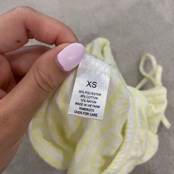 Pacsun Yellow Striped Tube Top Xs - Picture 7 of 7